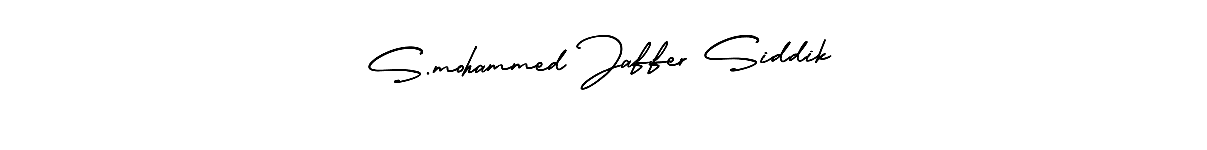 Make a beautiful signature design for name S.mohammed Jaffer Siddik. With this signature (AmerikaSignatureDemo-Regular) style, you can create a handwritten signature for free. S.mohammed Jaffer Siddik signature style 3 images and pictures png