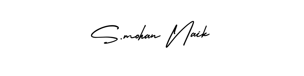 You should practise on your own different ways (AmerikaSignatureDemo-Regular) to write your name (S.mohan Naik) in signature. don't let someone else do it for you. S.mohan Naik signature style 3 images and pictures png