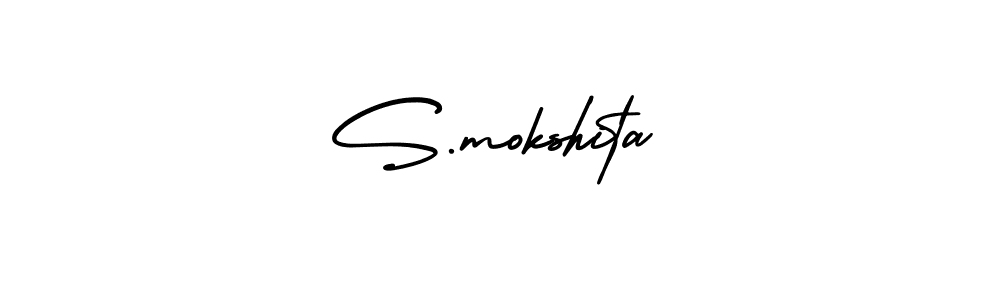 S.mokshita stylish signature style. Best Handwritten Sign (AmerikaSignatureDemo-Regular) for my name. Handwritten Signature Collection Ideas for my name S.mokshita. S.mokshita signature style 3 images and pictures png