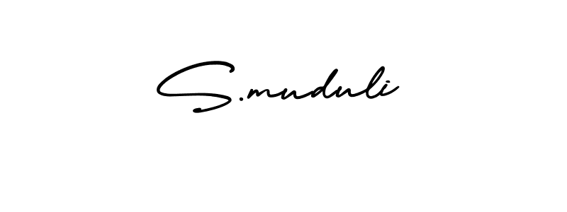 This is the best signature style for the S.muduli name. Also you like these signature font (AmerikaSignatureDemo-Regular). Mix name signature. S.muduli signature style 3 images and pictures png