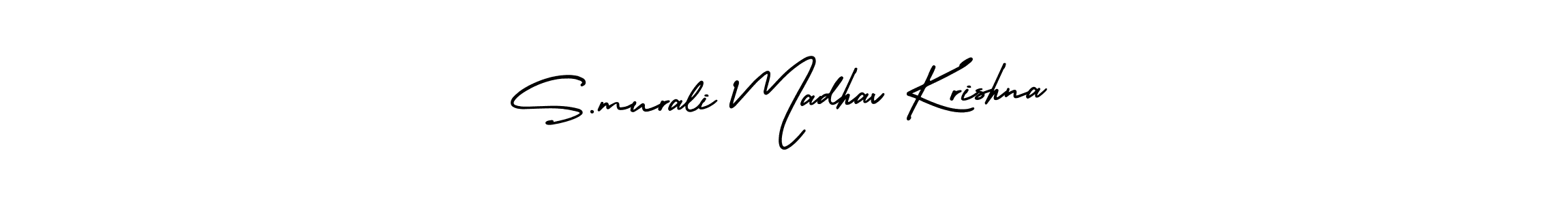 How to make S.murali Madhav Krishna signature? AmerikaSignatureDemo-Regular is a professional autograph style. Create handwritten signature for S.murali Madhav Krishna name. S.murali Madhav Krishna signature style 3 images and pictures png