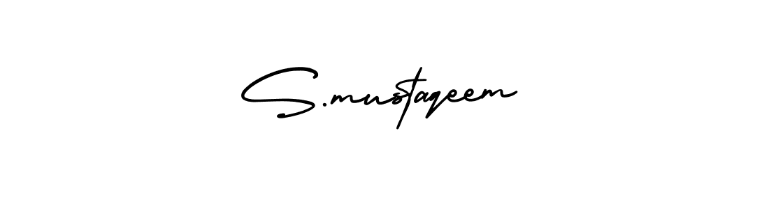 Create a beautiful signature design for name S.mustaqeem. With this signature (AmerikaSignatureDemo-Regular) fonts, you can make a handwritten signature for free. S.mustaqeem signature style 3 images and pictures png