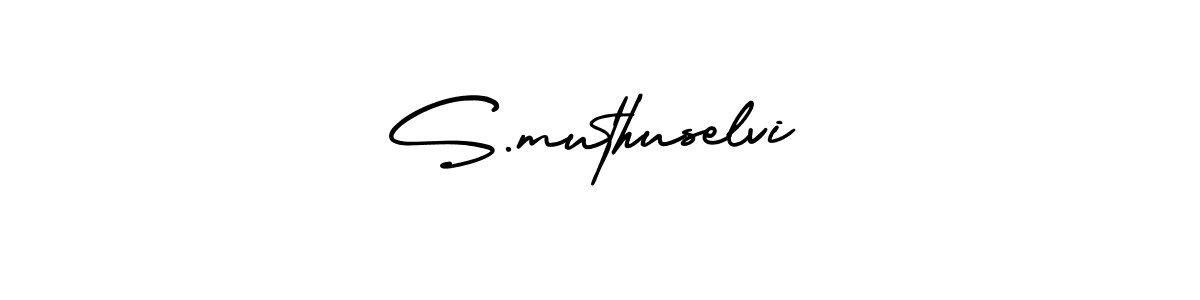 Check out images of Autograph of S.muthuselvi name. Actor S.muthuselvi Signature Style. AmerikaSignatureDemo-Regular is a professional sign style online. S.muthuselvi signature style 3 images and pictures png