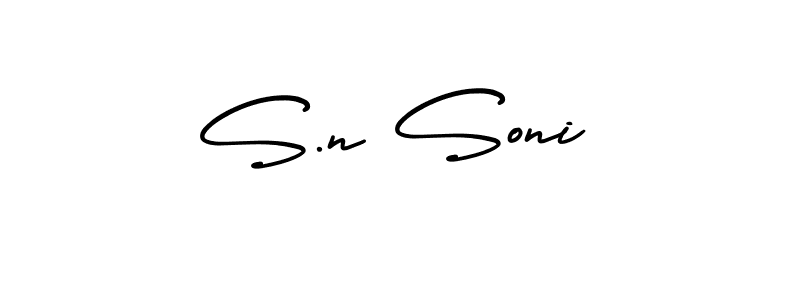 Also You can easily find your signature by using the search form. We will create S.n Soni name handwritten signature images for you free of cost using AmerikaSignatureDemo-Regular sign style. S.n Soni signature style 3 images and pictures png