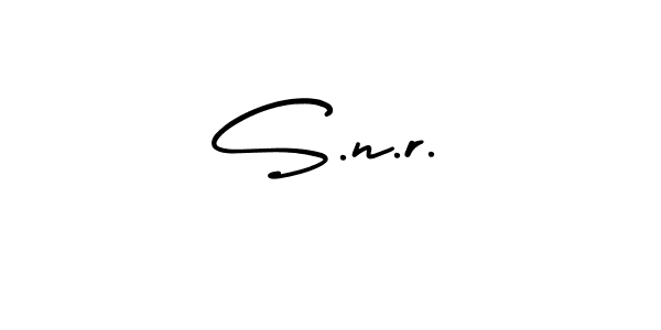 The best way (AmerikaSignatureDemo-Regular) to make a short signature is to pick only two or three words in your name. The name S.n.r. include a total of six letters. For converting this name. S.n.r. signature style 3 images and pictures png
