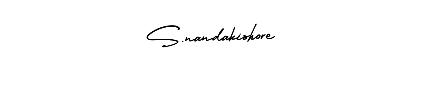 Also You can easily find your signature by using the search form. We will create S.nandakishore name handwritten signature images for you free of cost using AmerikaSignatureDemo-Regular sign style. S.nandakishore signature style 3 images and pictures png