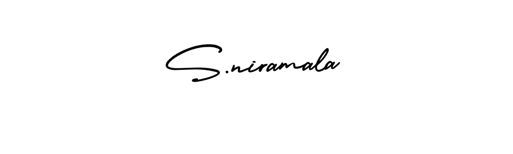 It looks lik you need a new signature style for name S.niramala. Design unique handwritten (AmerikaSignatureDemo-Regular) signature with our free signature maker in just a few clicks. S.niramala signature style 3 images and pictures png