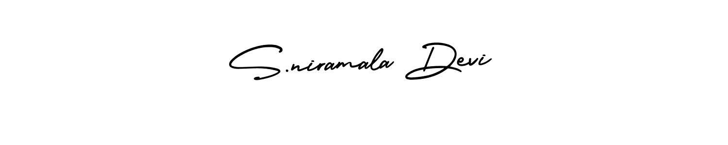 How to Draw S.niramala Devi signature style? AmerikaSignatureDemo-Regular is a latest design signature styles for name S.niramala Devi. S.niramala Devi signature style 3 images and pictures png