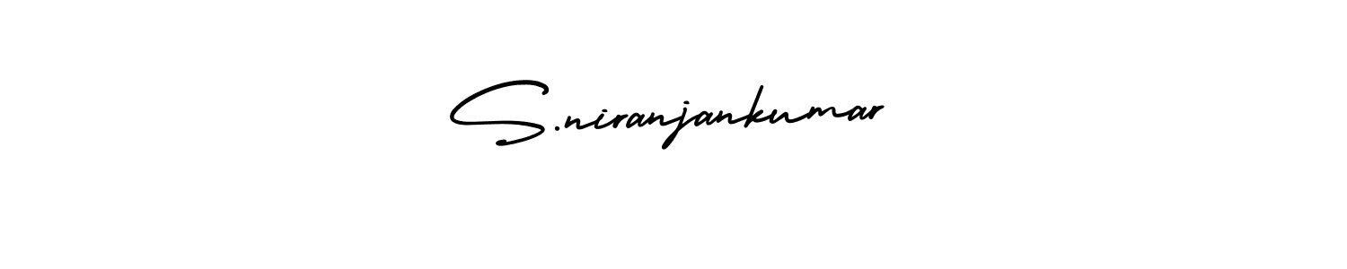 Use a signature maker to create a handwritten signature online. With this signature software, you can design (AmerikaSignatureDemo-Regular) your own signature for name S.niranjankumar. S.niranjankumar signature style 3 images and pictures png