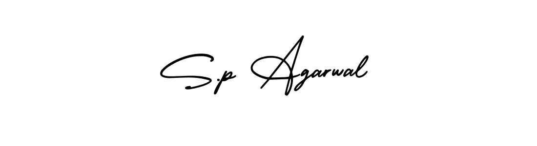 Make a beautiful signature design for name S.p Agarwal. With this signature (AmerikaSignatureDemo-Regular) style, you can create a handwritten signature for free. S.p Agarwal signature style 3 images and pictures png