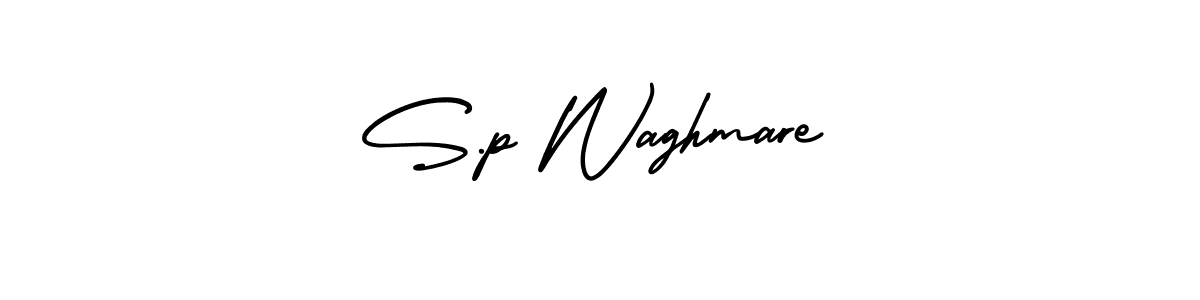 Also You can easily find your signature by using the search form. We will create S.p Waghmare name handwritten signature images for you free of cost using AmerikaSignatureDemo-Regular sign style. S.p Waghmare signature style 3 images and pictures png