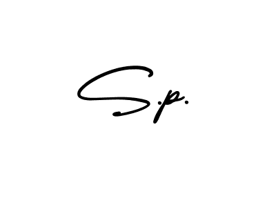 Create a beautiful signature design for name S.p.. With this signature (AmerikaSignatureDemo-Regular) fonts, you can make a handwritten signature for free. S.p. signature style 3 images and pictures png