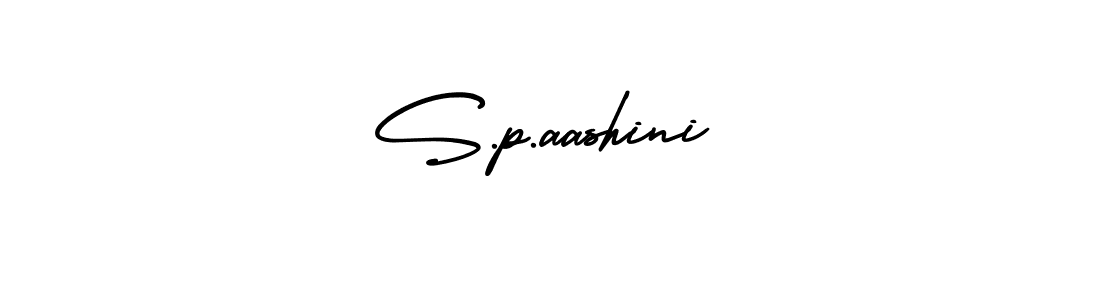 How to Draw S.p.aashini signature style? AmerikaSignatureDemo-Regular is a latest design signature styles for name S.p.aashini. S.p.aashini signature style 3 images and pictures png