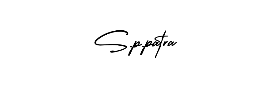 Use a signature maker to create a handwritten signature online. With this signature software, you can design (AmerikaSignatureDemo-Regular) your own signature for name S.p.patra. S.p.patra signature style 3 images and pictures png