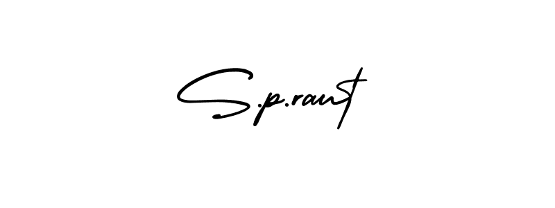 How to Draw S.p.raut signature style? AmerikaSignatureDemo-Regular is a latest design signature styles for name S.p.raut. S.p.raut signature style 3 images and pictures png