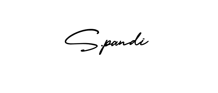 Make a beautiful signature design for name S.pandi. With this signature (AmerikaSignatureDemo-Regular) style, you can create a handwritten signature for free. S.pandi signature style 3 images and pictures png