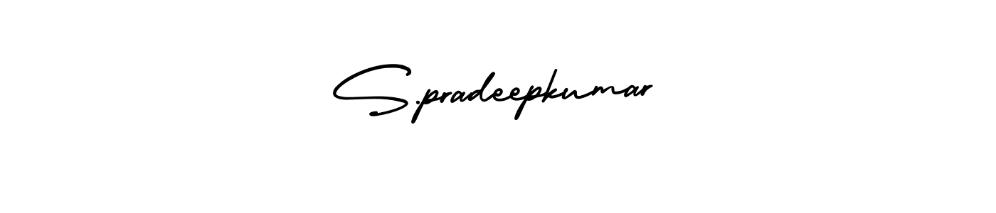 Use a signature maker to create a handwritten signature online. With this signature software, you can design (AmerikaSignatureDemo-Regular) your own signature for name S.pradeepkumar. S.pradeepkumar signature style 3 images and pictures png