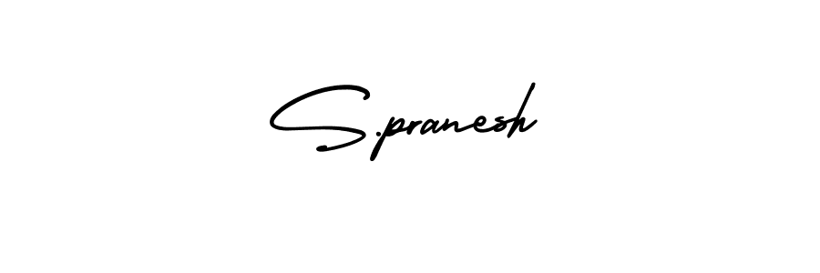 Best and Professional Signature Style for S.pranesh. AmerikaSignatureDemo-Regular Best Signature Style Collection. S.pranesh signature style 3 images and pictures png