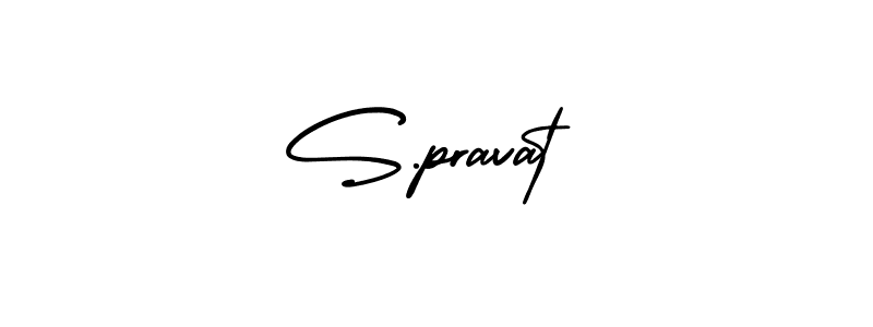 AmerikaSignatureDemo-Regular is a professional signature style that is perfect for those who want to add a touch of class to their signature. It is also a great choice for those who want to make their signature more unique. Get S.pravat name to fancy signature for free. S.pravat signature style 3 images and pictures png