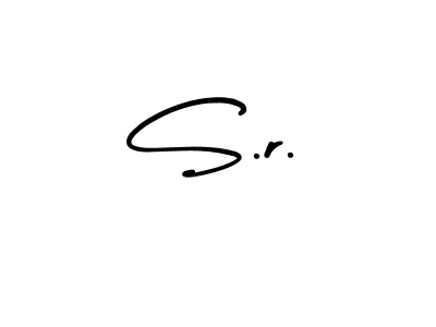 Use a signature maker to create a handwritten signature online. With this signature software, you can design (AmerikaSignatureDemo-Regular) your own signature for name S.r.. S.r. signature style 3 images and pictures png