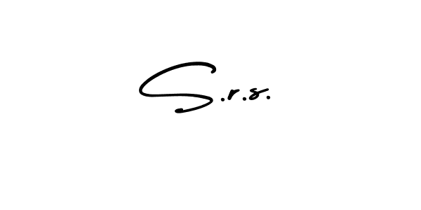 Use a signature maker to create a handwritten signature online. With this signature software, you can design (AmerikaSignatureDemo-Regular) your own signature for name S.r.s.. S.r.s. signature style 3 images and pictures png