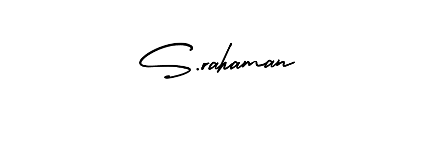 Make a beautiful signature design for name S.rahaman. With this signature (AmerikaSignatureDemo-Regular) style, you can create a handwritten signature for free. S.rahaman signature style 3 images and pictures png