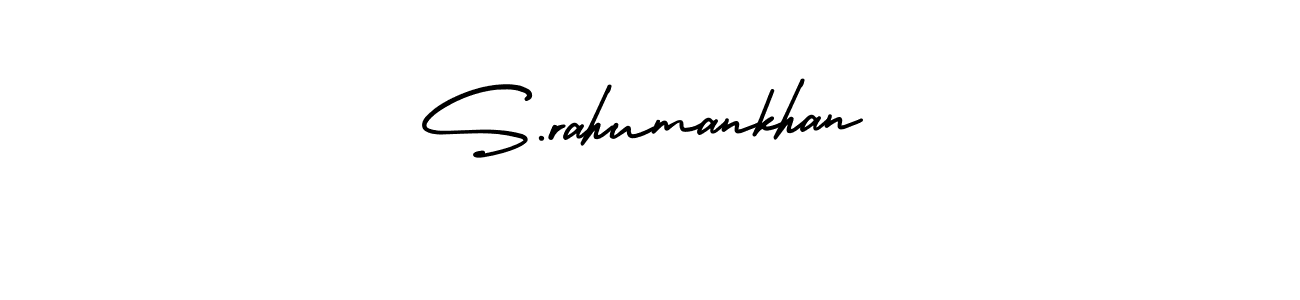 Make a beautiful signature design for name S.rahumankhan. With this signature (AmerikaSignatureDemo-Regular) style, you can create a handwritten signature for free. S.rahumankhan signature style 3 images and pictures png