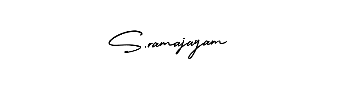 Create a beautiful signature design for name S.ramajayam. With this signature (AmerikaSignatureDemo-Regular) fonts, you can make a handwritten signature for free. S.ramajayam signature style 3 images and pictures png