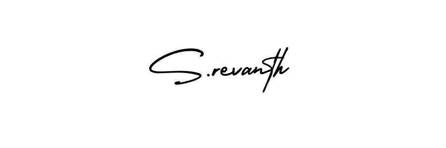 The best way (AmerikaSignatureDemo-Regular) to make a short signature is to pick only two or three words in your name. The name S.revanth include a total of six letters. For converting this name. S.revanth signature style 3 images and pictures png