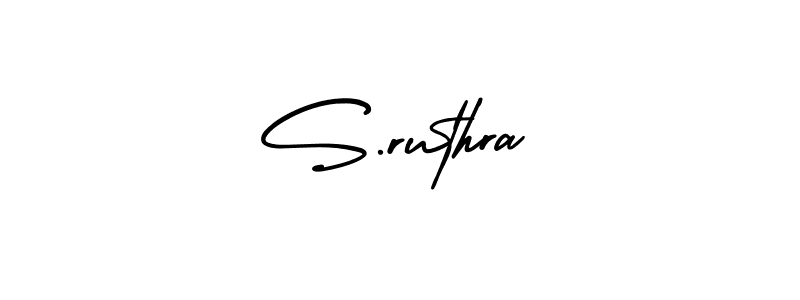 You should practise on your own different ways (AmerikaSignatureDemo-Regular) to write your name (S.ruthra) in signature. don't let someone else do it for you. S.ruthra signature style 3 images and pictures png