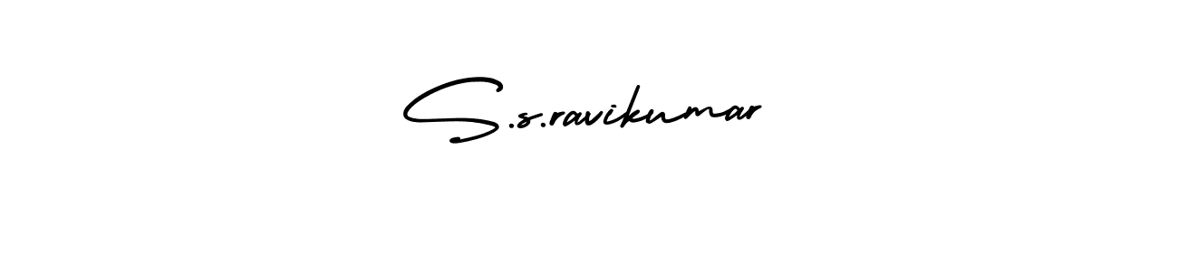 How to make S.s.ravikumar name signature. Use AmerikaSignatureDemo-Regular style for creating short signs online. This is the latest handwritten sign. S.s.ravikumar signature style 3 images and pictures png