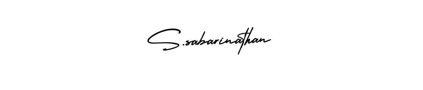Use a signature maker to create a handwritten signature online. With this signature software, you can design (AmerikaSignatureDemo-Regular) your own signature for name S.sabarinathan. S.sabarinathan signature style 3 images and pictures png