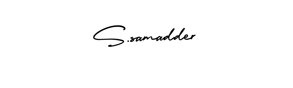 How to make S.samadder name signature. Use AmerikaSignatureDemo-Regular style for creating short signs online. This is the latest handwritten sign. S.samadder signature style 3 images and pictures png