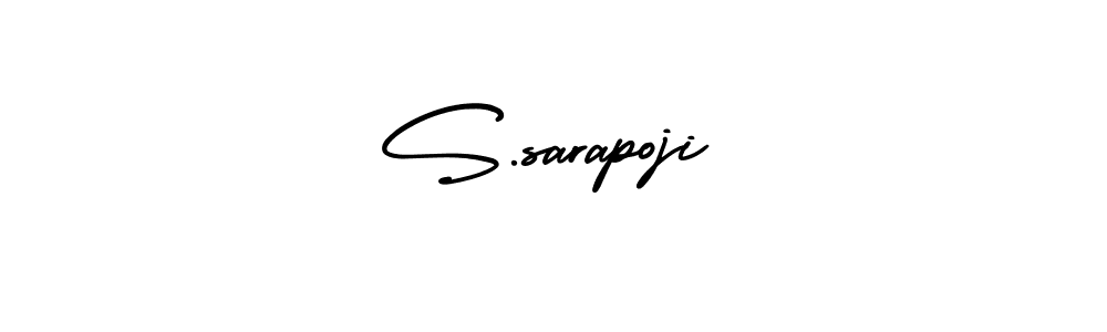 How to Draw S.sarapoji signature style? AmerikaSignatureDemo-Regular is a latest design signature styles for name S.sarapoji. S.sarapoji signature style 3 images and pictures png