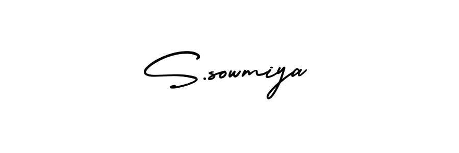 How to Draw S.sowmiya signature style? AmerikaSignatureDemo-Regular is a latest design signature styles for name S.sowmiya. S.sowmiya signature style 3 images and pictures png