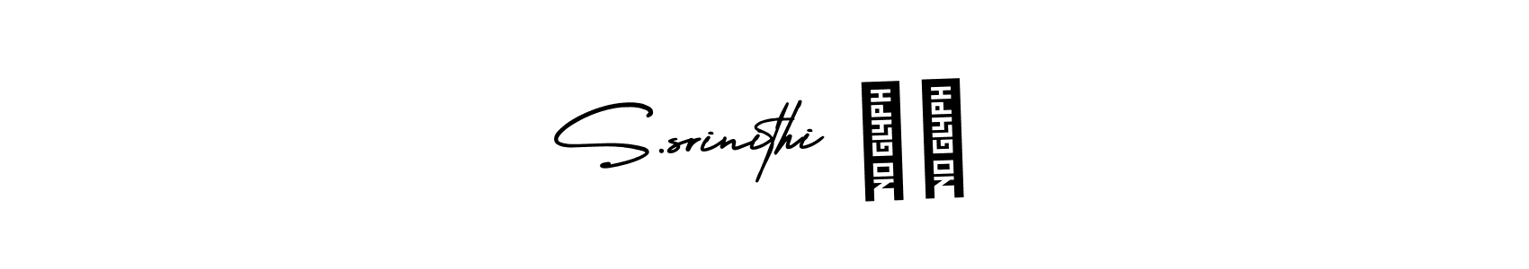 if you are searching for the best signature style for your name S.srinithi ❣️. so please give up your signature search. here we have designed multiple signature styles  using AmerikaSignatureDemo-Regular. S.srinithi ❣️ signature style 3 images and pictures png