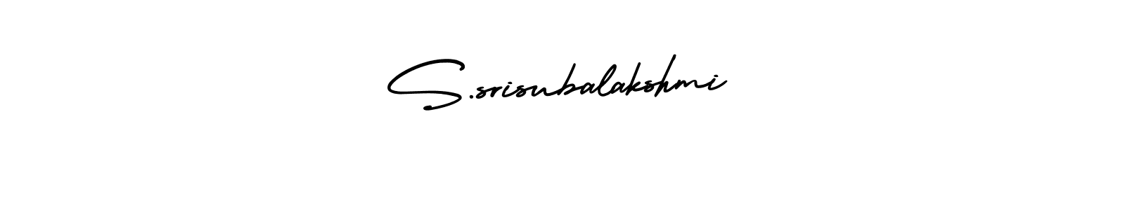 Create a beautiful signature design for name S.srisubalakshmi. With this signature (AmerikaSignatureDemo-Regular) fonts, you can make a handwritten signature for free. S.srisubalakshmi signature style 3 images and pictures png