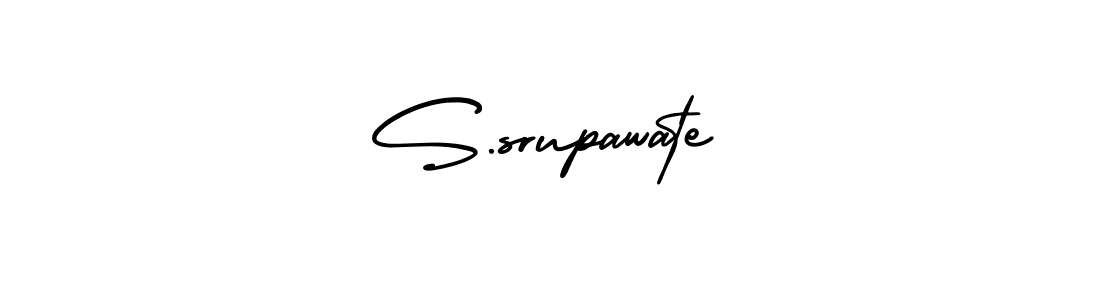 The best way (AmerikaSignatureDemo-Regular) to make a short signature is to pick only two or three words in your name. The name S.srupawate include a total of six letters. For converting this name. S.srupawate signature style 3 images and pictures png