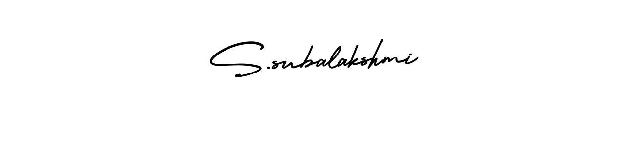AmerikaSignatureDemo-Regular is a professional signature style that is perfect for those who want to add a touch of class to their signature. It is also a great choice for those who want to make their signature more unique. Get S.subalakshmi name to fancy signature for free. S.subalakshmi signature style 3 images and pictures png