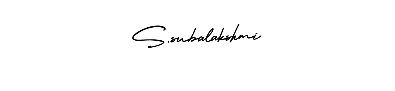 Make a short S.subalakshmi signature style. Manage your documents anywhere anytime using AmerikaSignatureDemo-Regular. Create and add eSignatures, submit forms, share and send files easily. S.subalakshmi signature style 3 images and pictures png