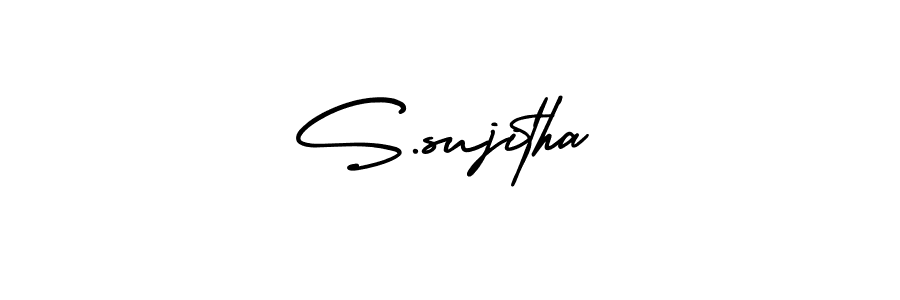 AmerikaSignatureDemo-Regular is a professional signature style that is perfect for those who want to add a touch of class to their signature. It is also a great choice for those who want to make their signature more unique. Get S.sujitha name to fancy signature for free. S.sujitha signature style 3 images and pictures png