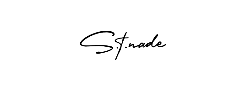 Also we have S.t.nade name is the best signature style. Create professional handwritten signature collection using AmerikaSignatureDemo-Regular autograph style. S.t.nade signature style 3 images and pictures png