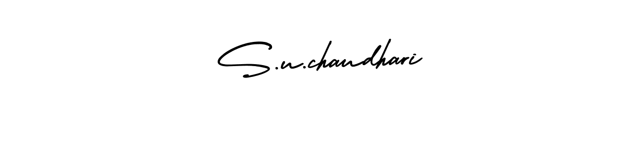 Use a signature maker to create a handwritten signature online. With this signature software, you can design (AmerikaSignatureDemo-Regular) your own signature for name S.u.chaudhari. S.u.chaudhari signature style 3 images and pictures png