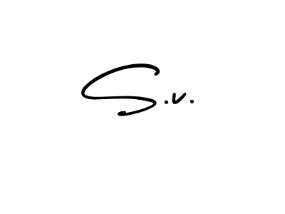 Similarly AmerikaSignatureDemo-Regular is the best handwritten signature design. Signature creator online .You can use it as an online autograph creator for name S.v.. S.v. signature style 3 images and pictures png