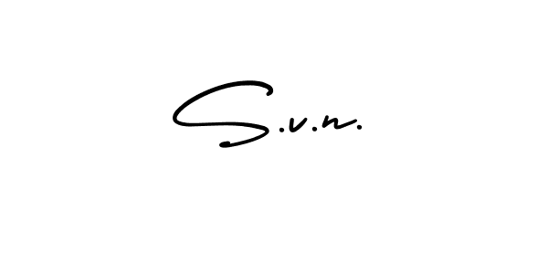 Use a signature maker to create a handwritten signature online. With this signature software, you can design (AmerikaSignatureDemo-Regular) your own signature for name S.v.n.. S.v.n. signature style 3 images and pictures png