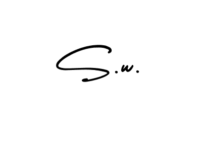 Also You can easily find your signature by using the search form. We will create S.w. name handwritten signature images for you free of cost using AmerikaSignatureDemo-Regular sign style. S.w. signature style 3 images and pictures png