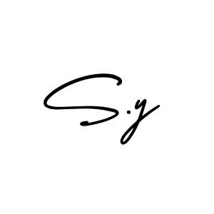 The best way (AmerikaSignatureDemo-Regular) to make a short signature is to pick only two or three words in your name. The name S.y include a total of six letters. For converting this name. S.y signature style 3 images and pictures png