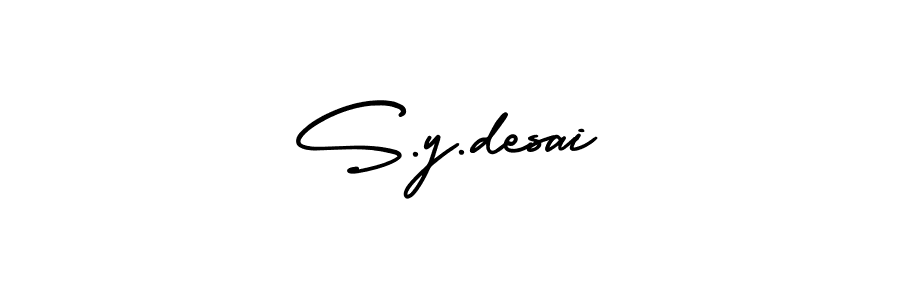 Check out images of Autograph of S.y.desai name. Actor S.y.desai Signature Style. AmerikaSignatureDemo-Regular is a professional sign style online. S.y.desai signature style 3 images and pictures png