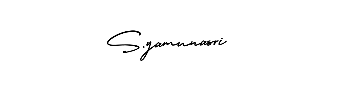 Create a beautiful signature design for name S.yamunasri. With this signature (AmerikaSignatureDemo-Regular) fonts, you can make a handwritten signature for free. S.yamunasri signature style 3 images and pictures png