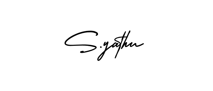 You should practise on your own different ways (AmerikaSignatureDemo-Regular) to write your name (S.yathu) in signature. don't let someone else do it for you. S.yathu signature style 3 images and pictures png